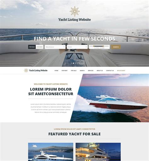 yacht website.